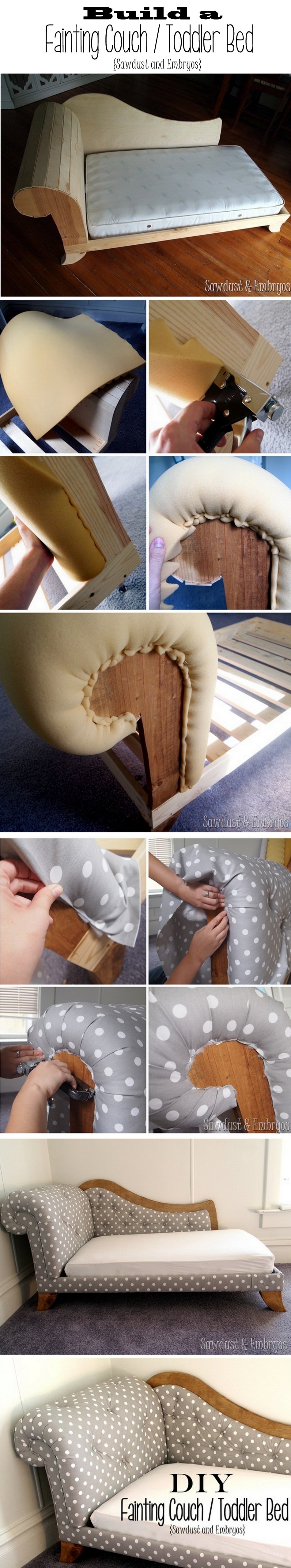 Build a Toddler Bed Fainting Couch! {Sawdust and Embryos}