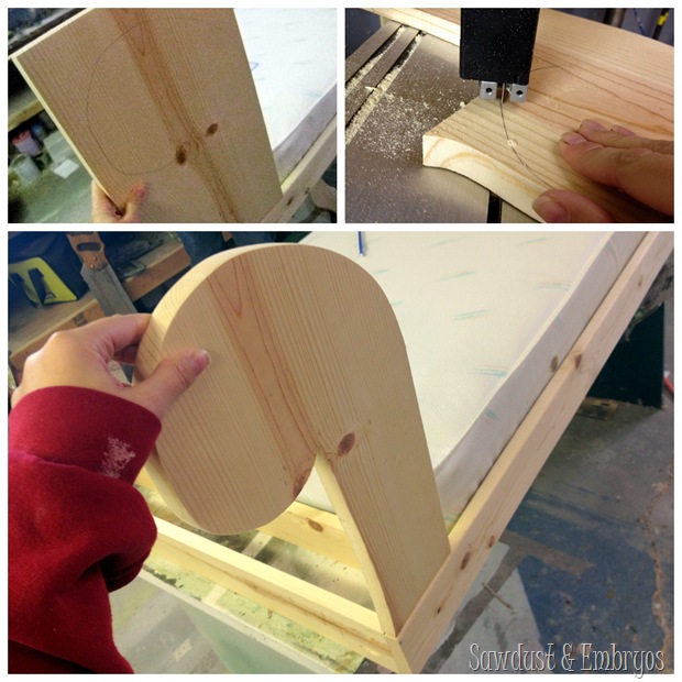 Building a toddler bed to resemble a fainting couch! {Sawdust and Embryos}