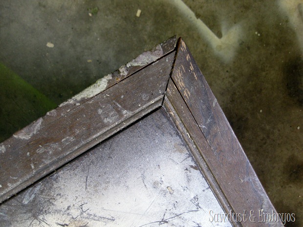 Damaged corner on furniture {And how to fix it!} SAWDUST AND EMBRYOS