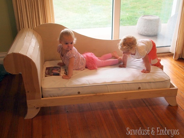 Trying out the Toddler Fainting Couch {Sawdust and Embryos}