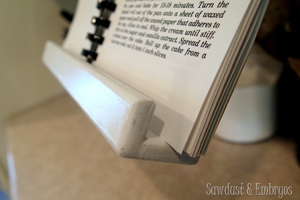 DIY Recipe Book (or tablet) Holder 