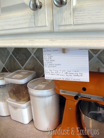 DIY Tablet or Recipe Book Holder that stowes away under your cabinets when not in use!