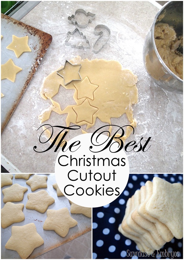 Recipe for THE MOST PERFECT sugar cookie cut-outs! {Sawdust and Embryos}