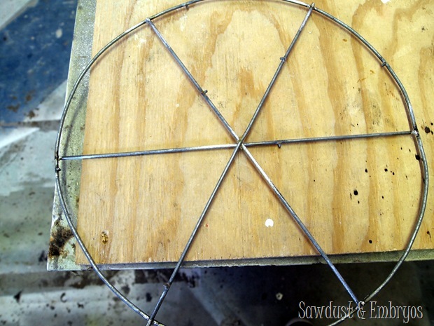 Making a Brace for DIY Chandeliers {Sawdust and Embryos}