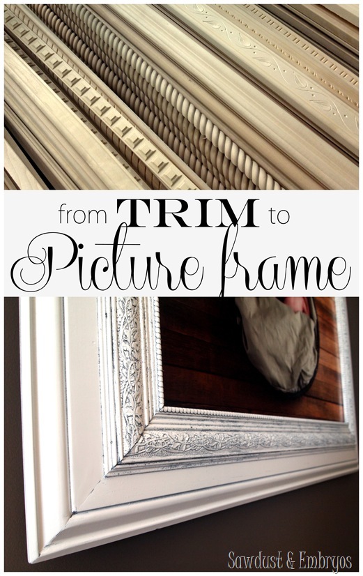 Build your own custom picture frame using layered trim pieces!