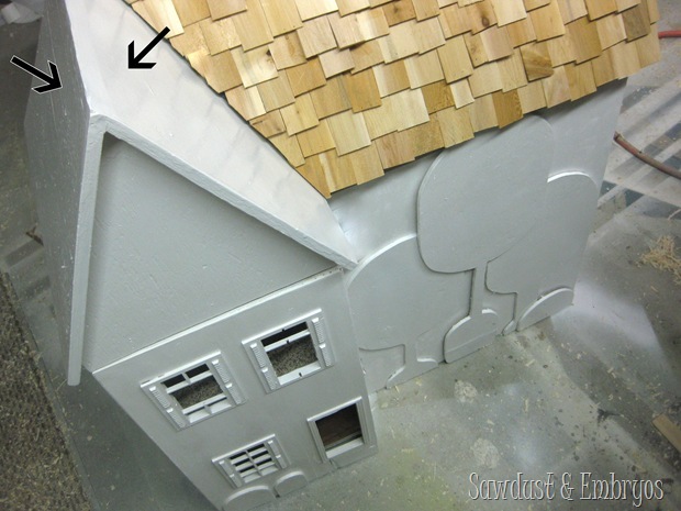 Adding Cedar Wood-shim Roofing to a Dollhouse {Sawdust and Embryos}