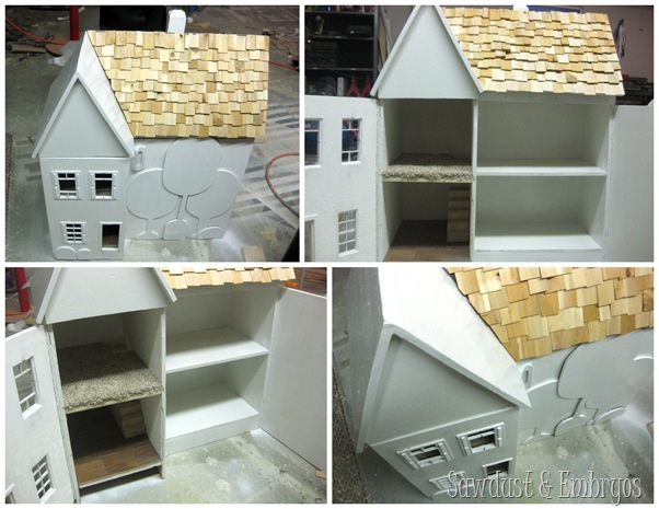 Progress on heirloom dollhouse transformation! {Sawdust and Embryos}