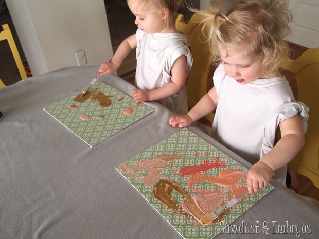 Toddler Artwork... using vinyl as a stencil on canvas {Sawdust & Embryos}