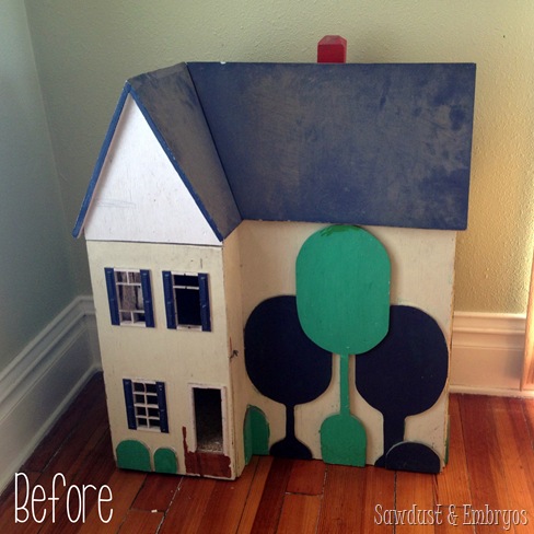 My childhood dollhouse transformation for the twins! {Sawdust and Embryos}