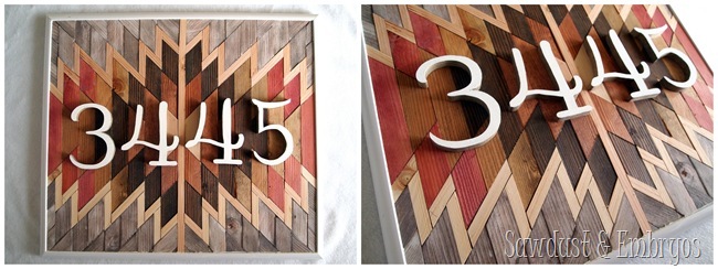 Native American Artwork with house numbers 