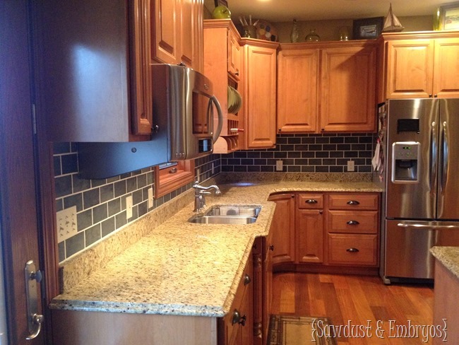 Painted Subway Tile Backsplash