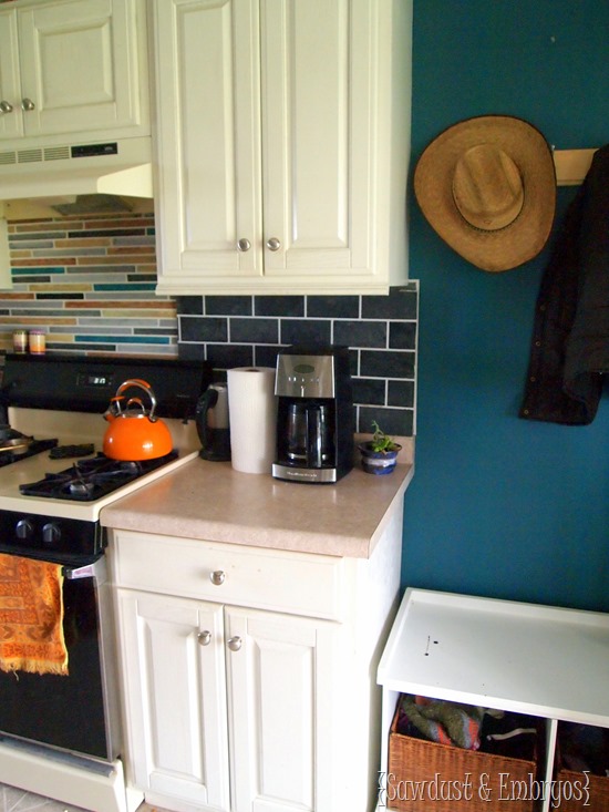 Painted Subway Tile Backsplash