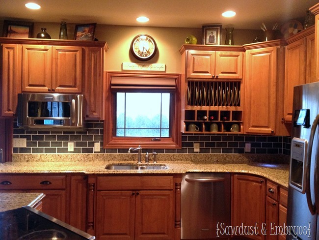 Painted Subway Tile Backsplash