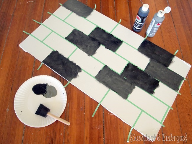 Painted Subway Tile Backsplash