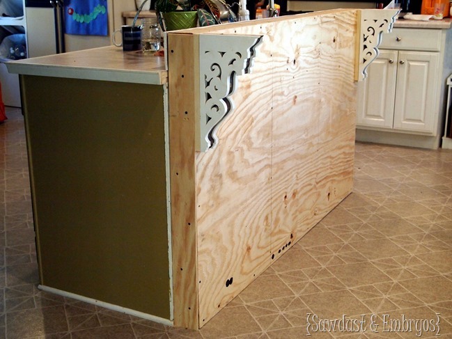 Adding a breakfast bar to an existing kitchen island!