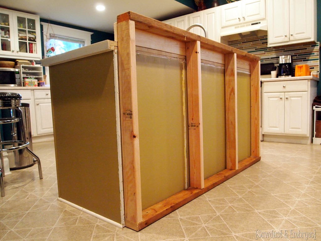 Framing in a wall to add a breakfast bar to existing kitchen island Sawdust and Embryos