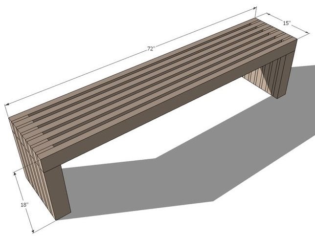 Bench plans by Ana White