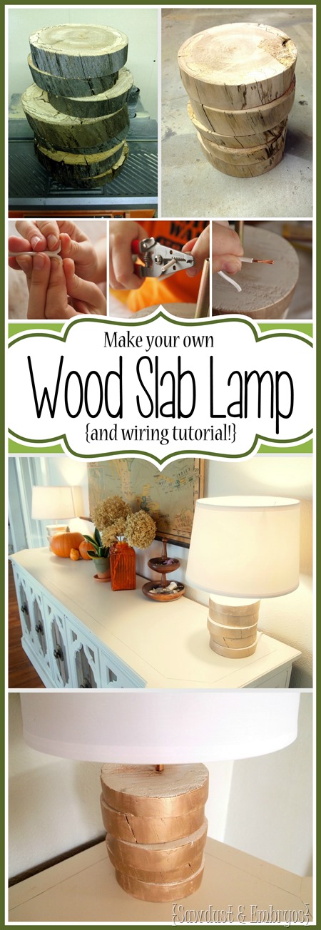 DIY Wood-Slab Lamp and Wiring Tutorial {Sawdust and Embryos}