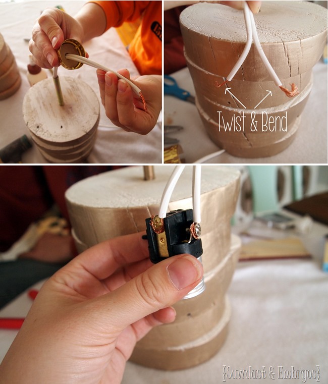 Very detailed and simple instructions for wiring your own table lamp {Sawdust and Embryos}