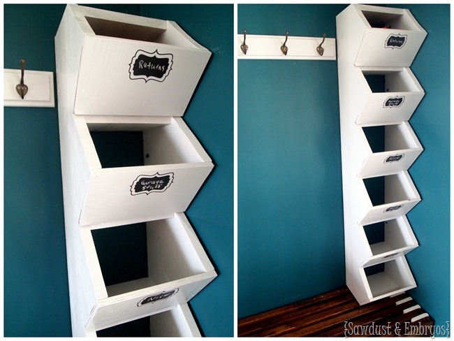 Build your own custom cubbies for your mudroom to hold hats, mittens, etc. Super simple tutorial! 