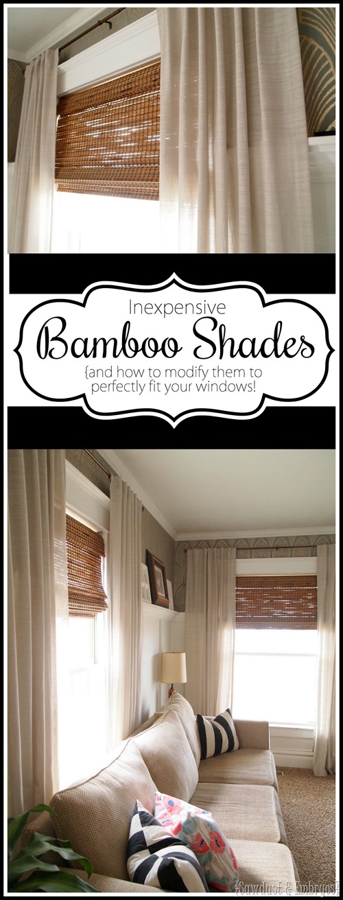 Detailed instructions on cutting woven bamboo shades to perfectly fit your windows! 