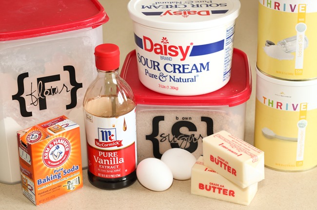 Ingredients for Brown Sugar Cookies 