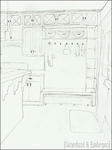 Sketch of FUTURE KITCHEN! 