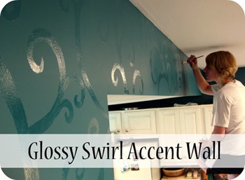 Glossy Swirl Accent Wall {Sawdust and Embryos}