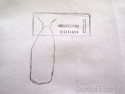 Sketch for laundry room organizer {Sawdust and Embryos}