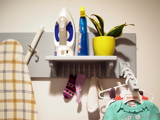 Tutorial~ build your own ironing board oranizer for the laundry room! {Sawdust and Embryos}