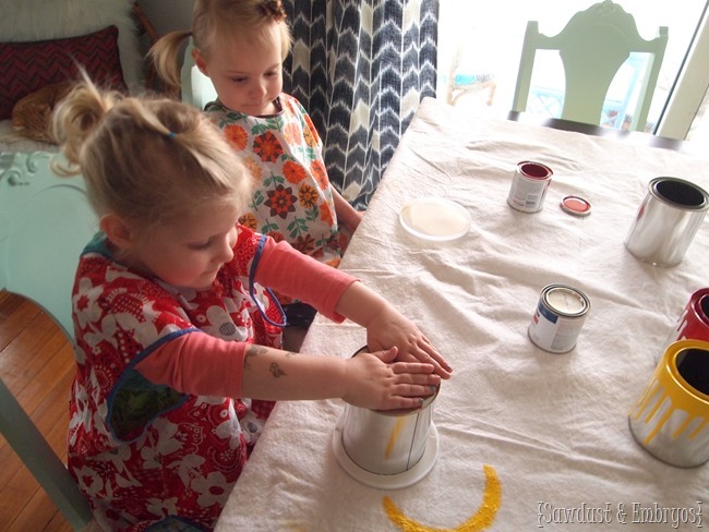 Drippy Paint Can project {Sawdust and Embryos}