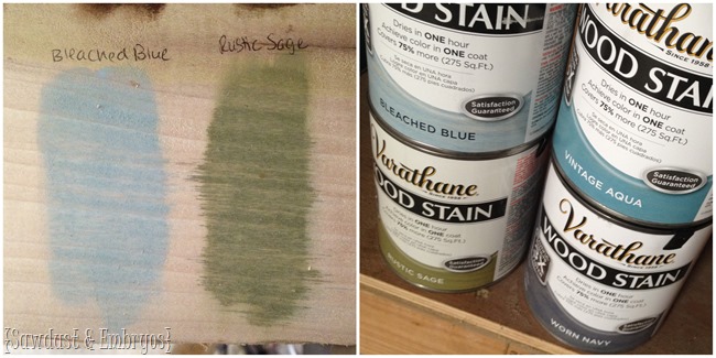 RustOleum's new stain colors {Sawdust and Embryos}