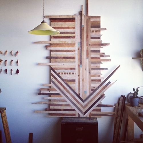 Wall Art out of scraps of wood