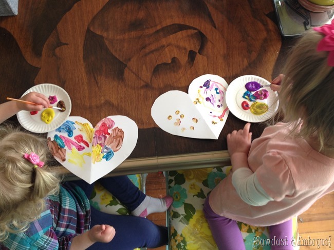 Making Birthday Cards for Daddy {Sawdust and Embryos}