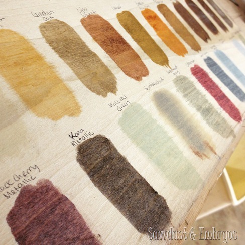 Wood stain shades by RustOleum 