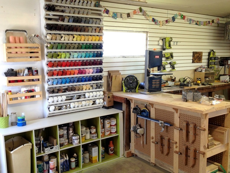 DIY garage paint storage