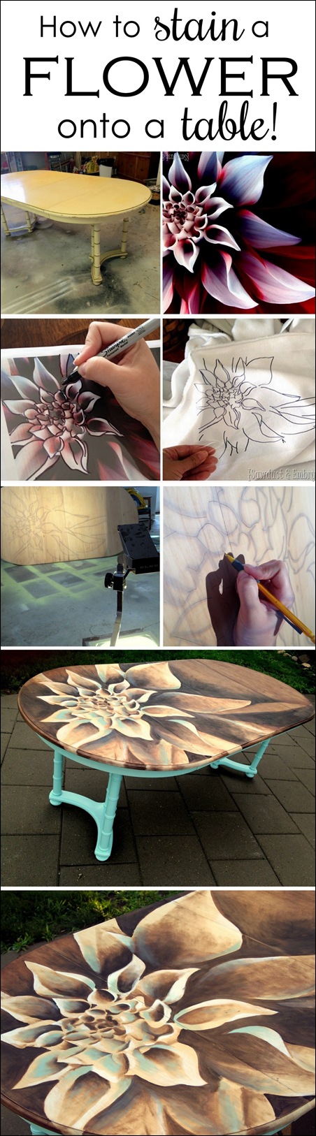 Use WOOD STAIN to create artwork on furniture! Tutorial and time-lapse video!