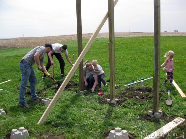 Building a playhouse from scratch {Sawdust and Embryos}