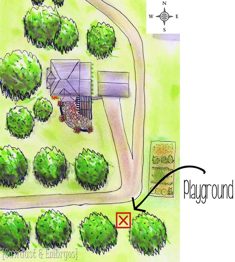 Rendering of our acreage and where we're putting the playhouse! {Sawdust and Embryos}