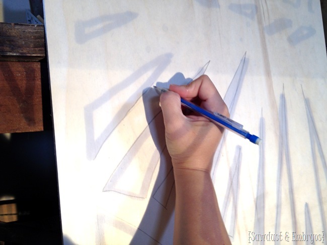 Using an overhead projector to make your own large-scale artwork {Sawdust & Embryos}