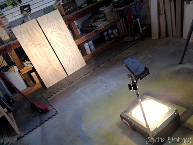 Using an overhead projector to make your own large-scale artwork {Sawdust and Embryos}