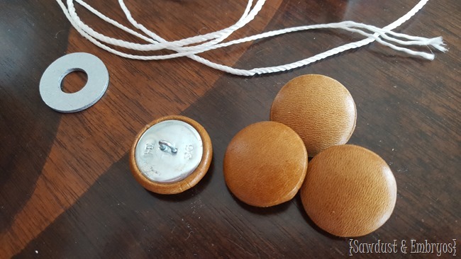 Covering buttons in leather 