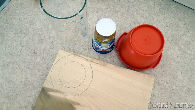 Making a pendant light with embroidery hoops {Sawdust and Embryos}