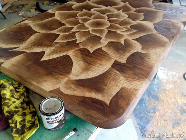 Shading with wood stain technique - by Sawdust & Embryos