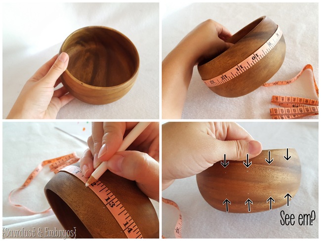 Modify a wooden bowl to add a custom little touch! {Sawdust and Embryos}