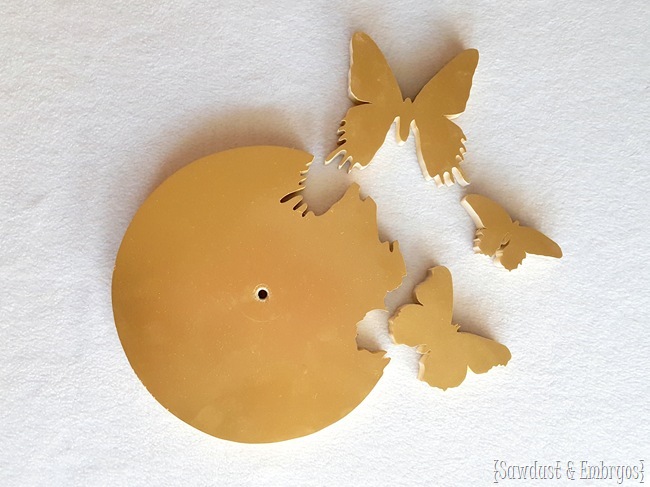 Cut-out Butterfly Clock using a scroll saw {Sawdust and Embryos}