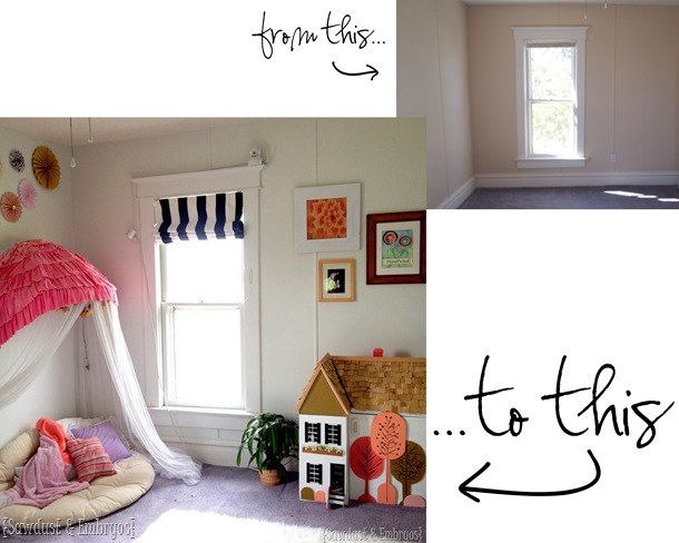 Little girls' room transformation 