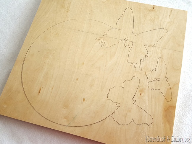 Making your own butterfly silhouette clock! {Sawdust and Embryos}