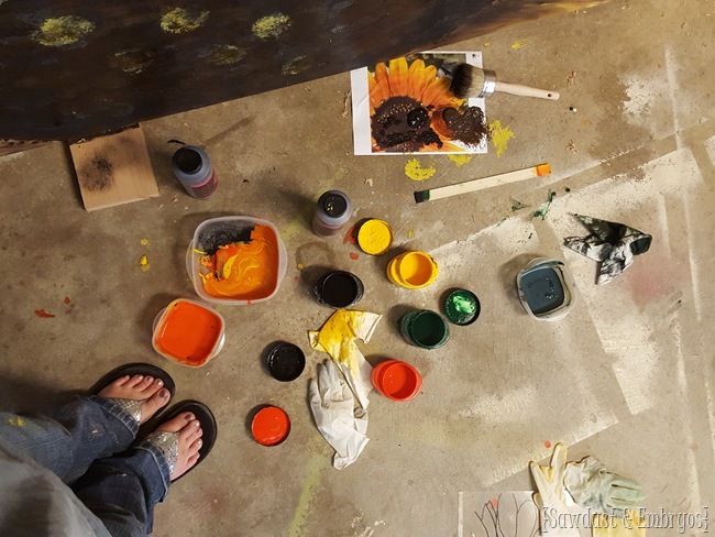 Using wood stain to make beautiful artwork on wood! {Sawdust and Embryos} #shadingwithstain